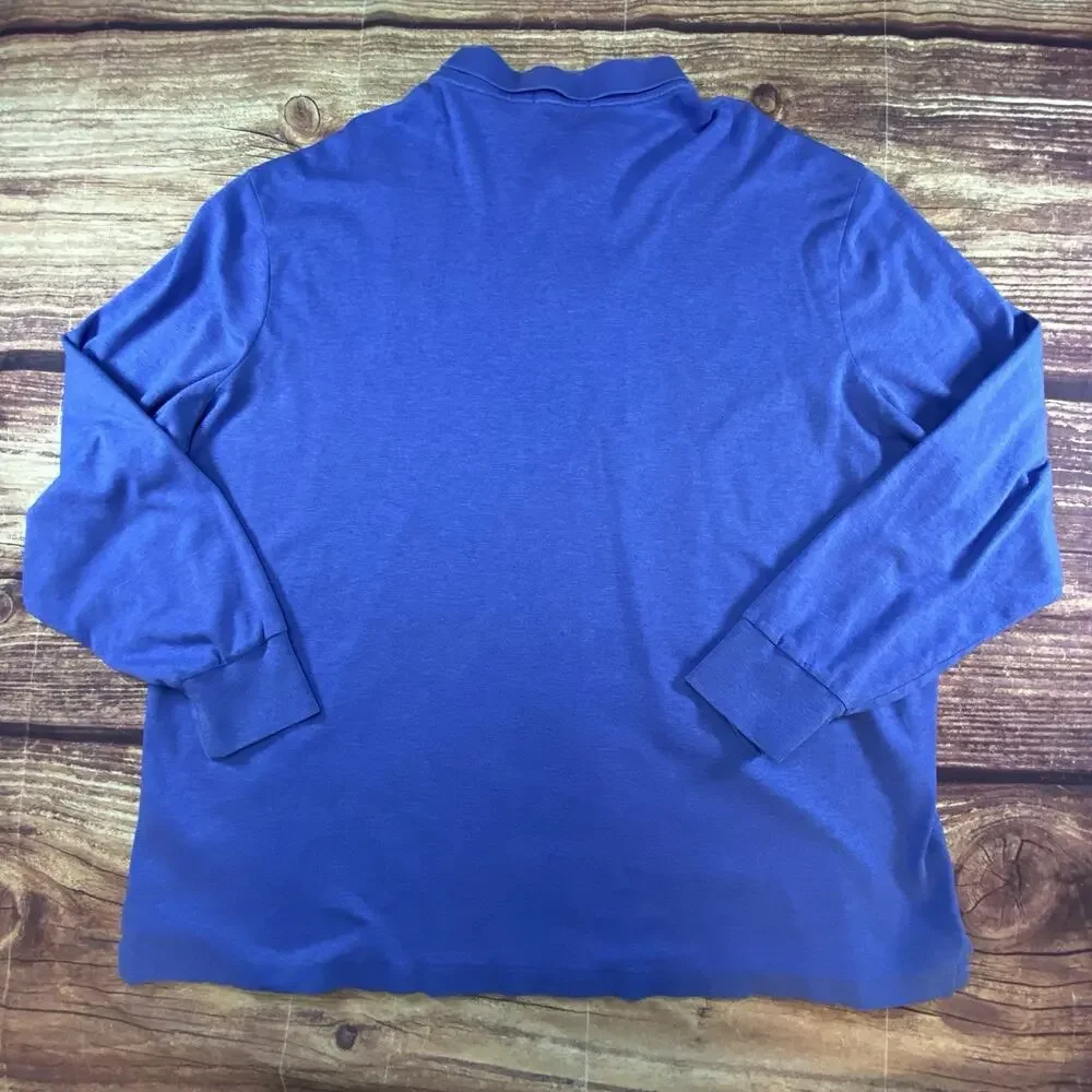 Polo Ralph Lauren Long Sleeve Polo Shirt Mens Classic Fit Medium Wash Blue XXL